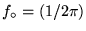 $f_\circ = (1/2\pi)$