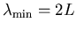 $\lambda_{\rm min} = 2L$